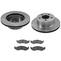 2000 - 2001 Jeep Cherokee   Front Brake Pad & Rotor Kit CERAMIC