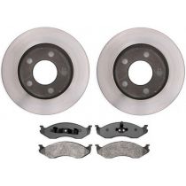 1990 - 1998 Jeep Cherokee   Front 4WD Brake Pad & Rotor Kit SEMI-METALLIC