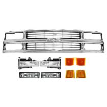 1994 - 1998 Chevy K1500 Truck  Composite Headlight and Grille Kit for Models with Composite Headlights