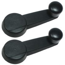 1984 - 1990 Jeep Cherokee  Window Crank Handle Manual Black Pair