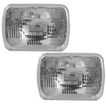 1980 - 1992 Toyota Corolla  Sealed Beam Headlight Pair Dual Beam Rectangle