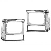 1993 - 1996 Jeep Cherokee  Headlight Bezel Pair Chrome
