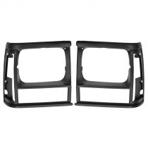 1991 - 1992 Jeep Cherokee  Headlight Bezel Pair Black (without Sport Package)