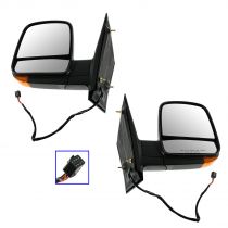 2008 - 2012 Chevy Van   Power Heated Turn Signal Textured Mirror Pair